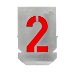 Stencil sæt med tal 0-9 med 40 mm tegnhøjde (10 dele)